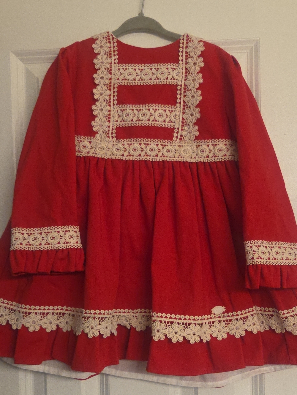 Red Lace-Trim Girls' Costume Dress - Brand: